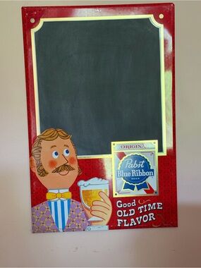 Pabst Blue Ribbon Chalkboard Sign - Red